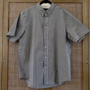 rag & bone  Mens Size XL Short Sleeve Shirt - Black and White
